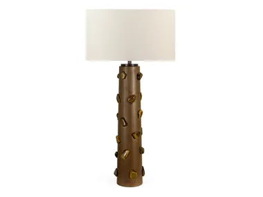 TIGER EYES - Linden table lamp with fabric shade _ JOSÉ LEITE DE CASTRO